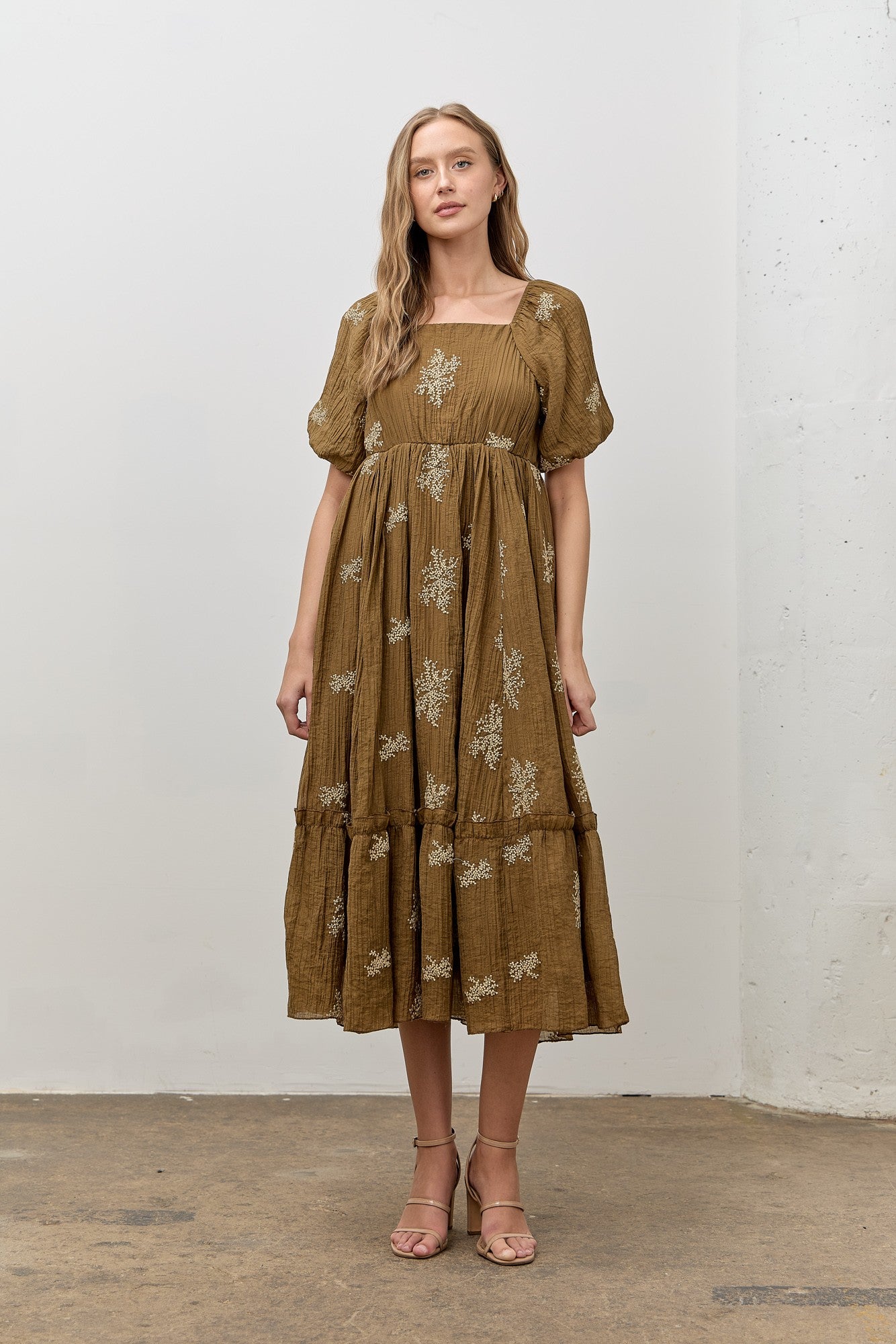 Ella Embroidered Midi Dress