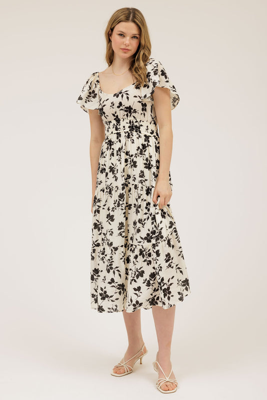 Claire Floral Midi Dress