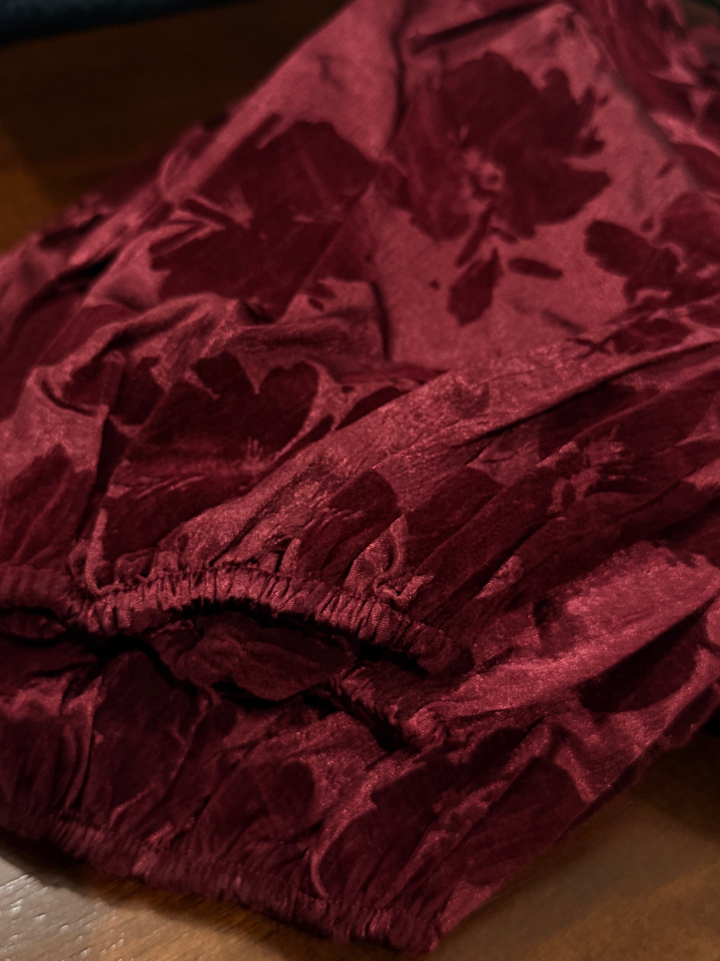 Burgundy Emma Jacquard Top