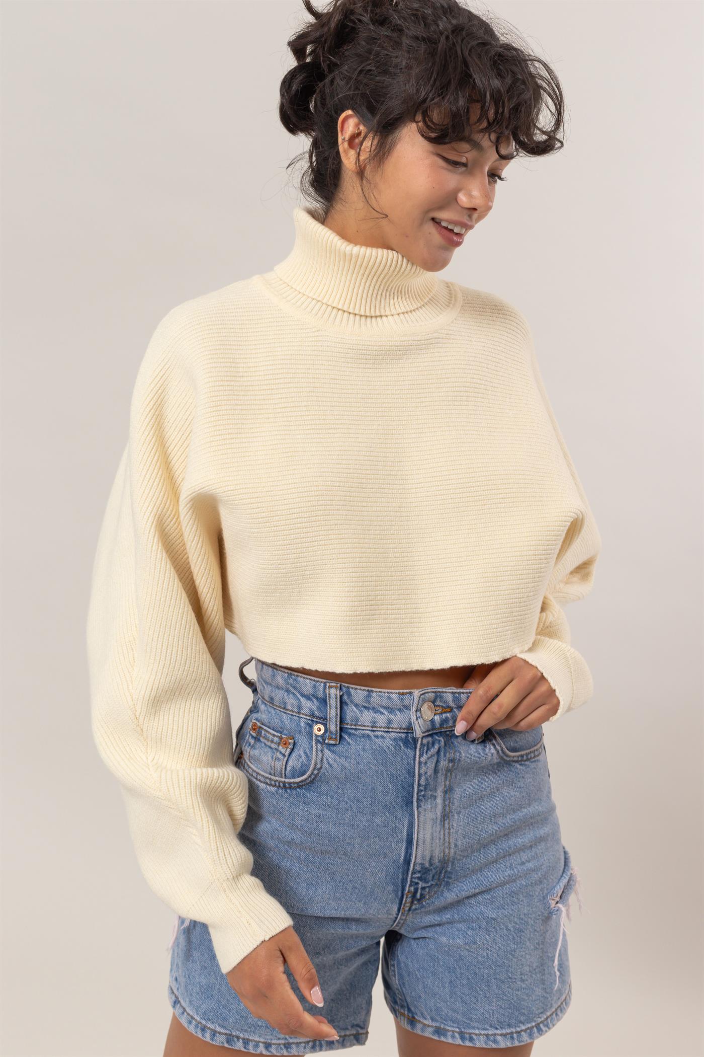 Cream Tessa Turtleneck Sweater