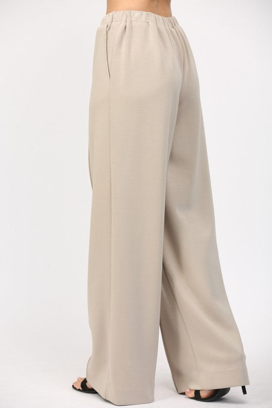 Ecru Wide Leg Pant