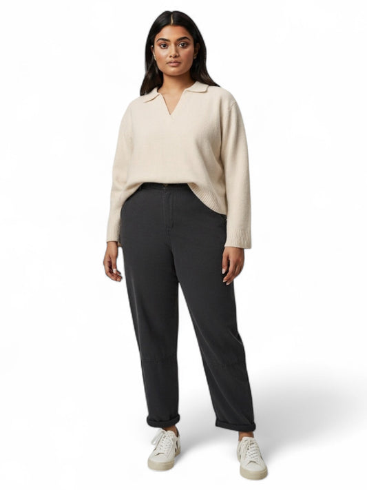 Cream Mila Collared Sweater