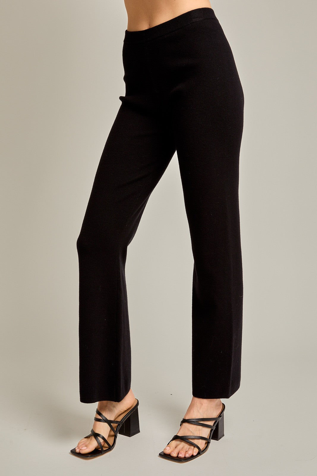 Black Kelley Lounge Knit Pant