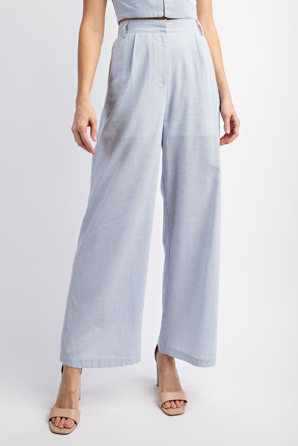 Light Blue Lola Striped Woven Pant
