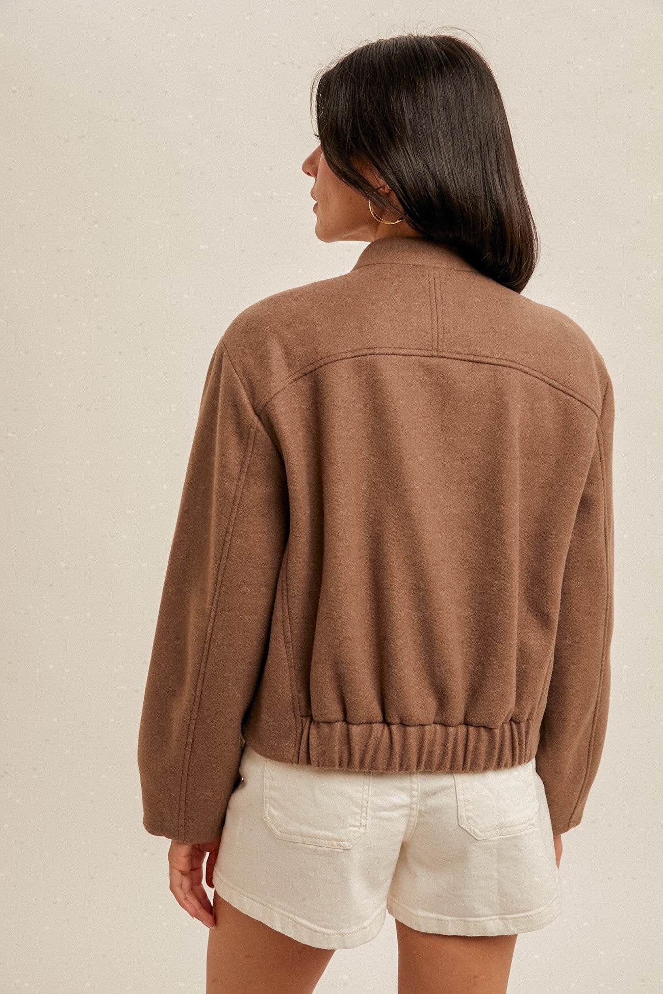 Harlie Mocha Bomber Jacket