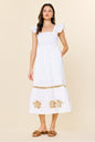 White Sophia Embroidery Dress