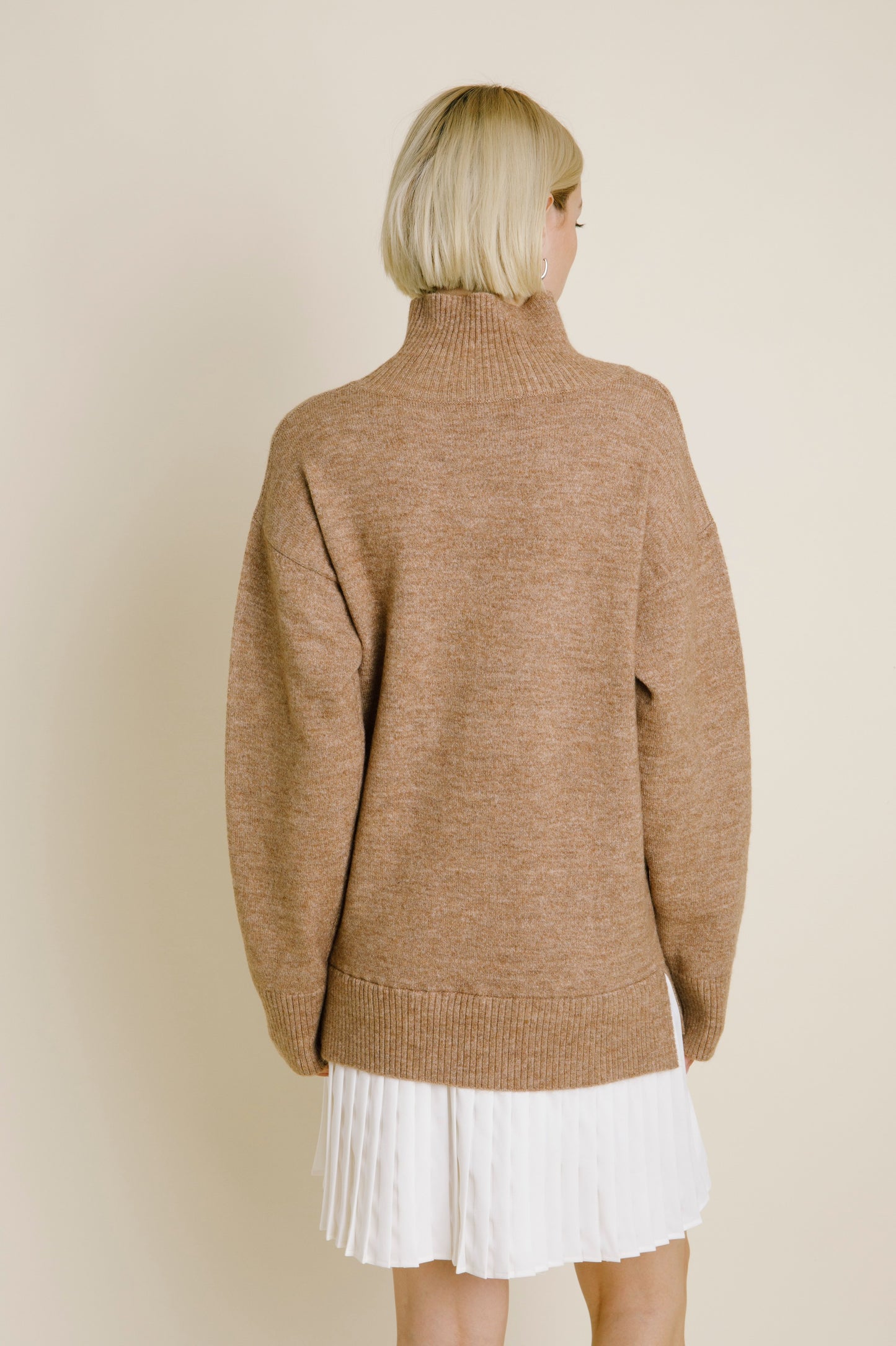 Taupe Taylor Turtleneck Sweater Dress