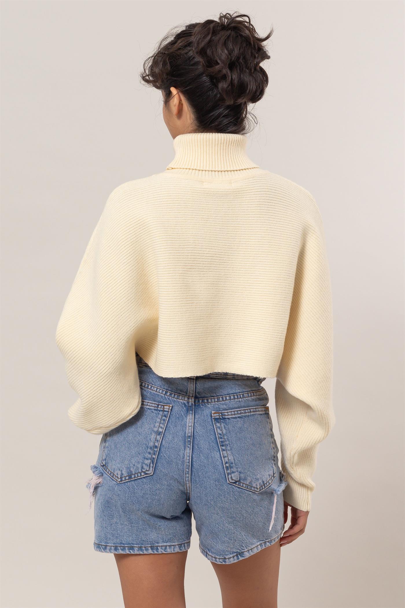 Cream Tessa Turtleneck Sweater