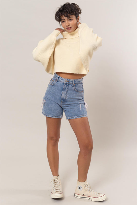 Cream Tessa Turtleneck Sweater