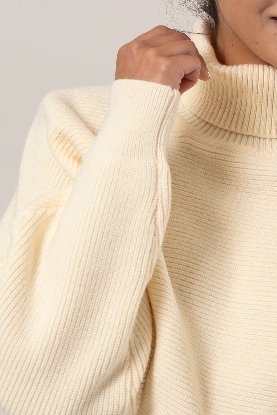 Cream Tessa Turtleneck Sweater