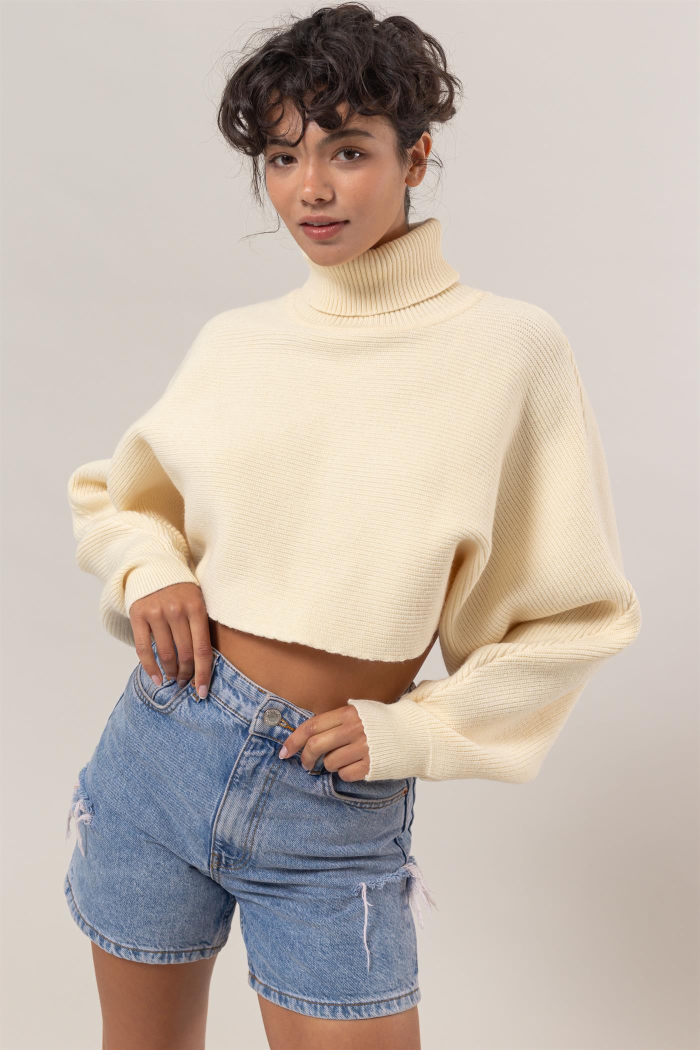 Cream Tessa Turtleneck Sweater