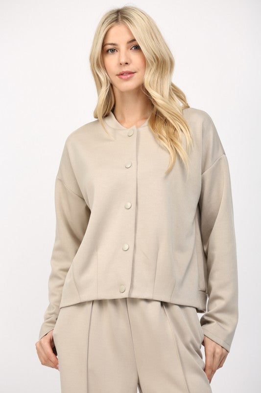 Ecru Bomber Jacket