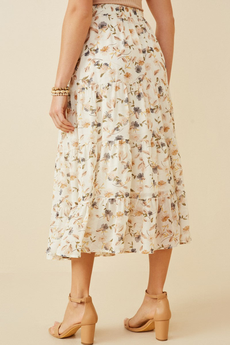 Atlas Floral Tiered Skirt