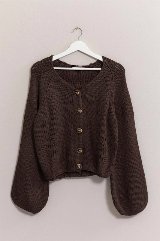 Jennie Dark Brown Cardigan