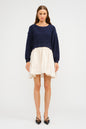 Natural White Melanie Long Sleeve Dress