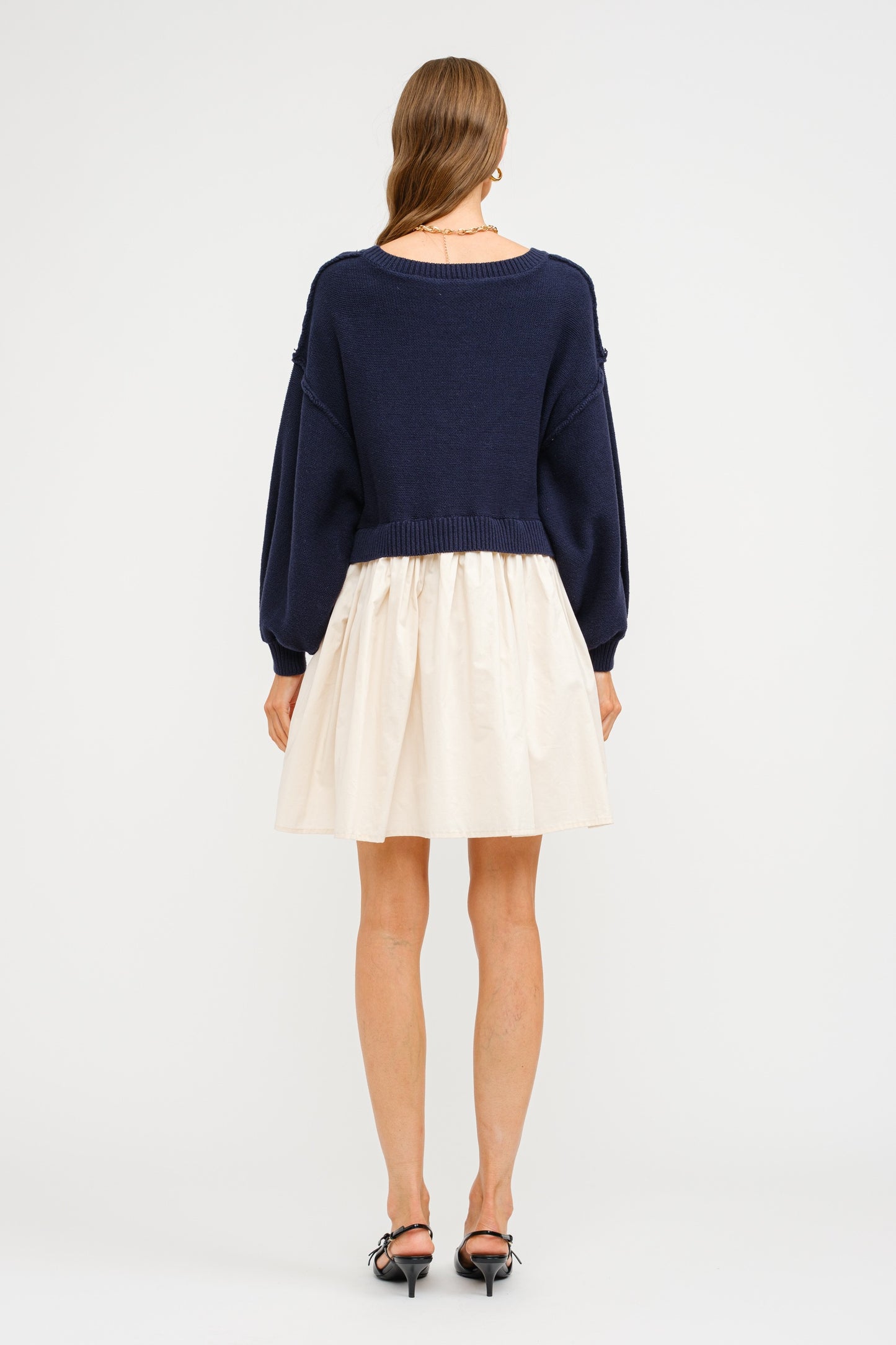 Navy Melanie Long Sleeve Dress