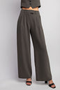 Black Daisy Woven Wide Leg Pant