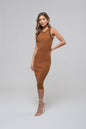 Copper Shay Sleeveless Halter Neckline Dress