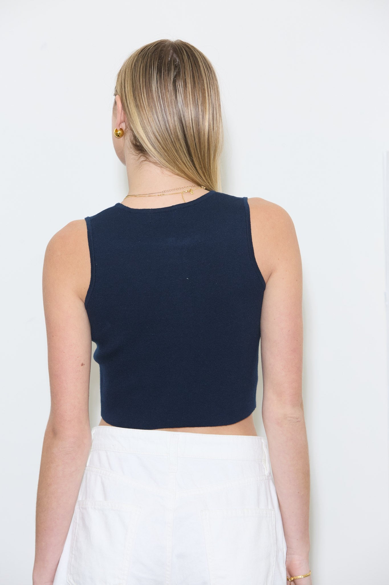 Navy Button Down Sweater Vest